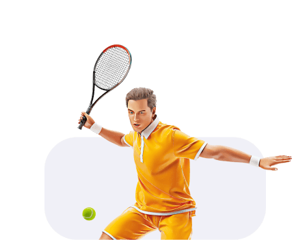 Zeichnung eines Tennisspielers
