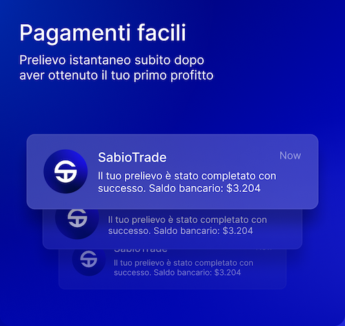 Easy payouts. Instant withdrawal right after making your first profit