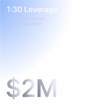 1:30 Leverage. Scale your account up to $2,000,000